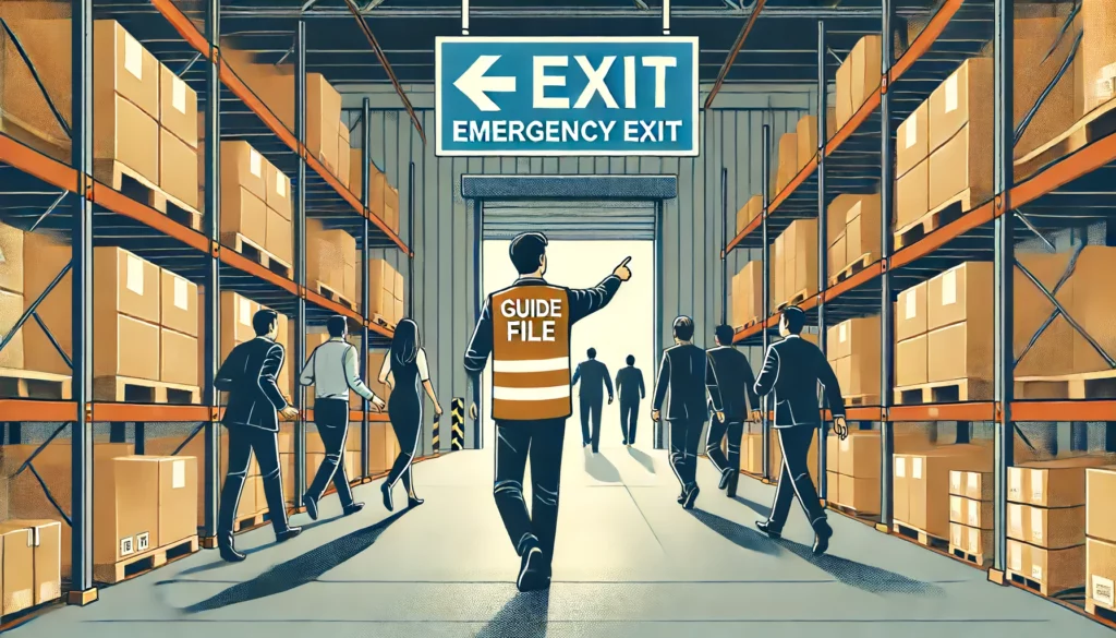 Guide file dirigeant une évacuation d'entrepôt